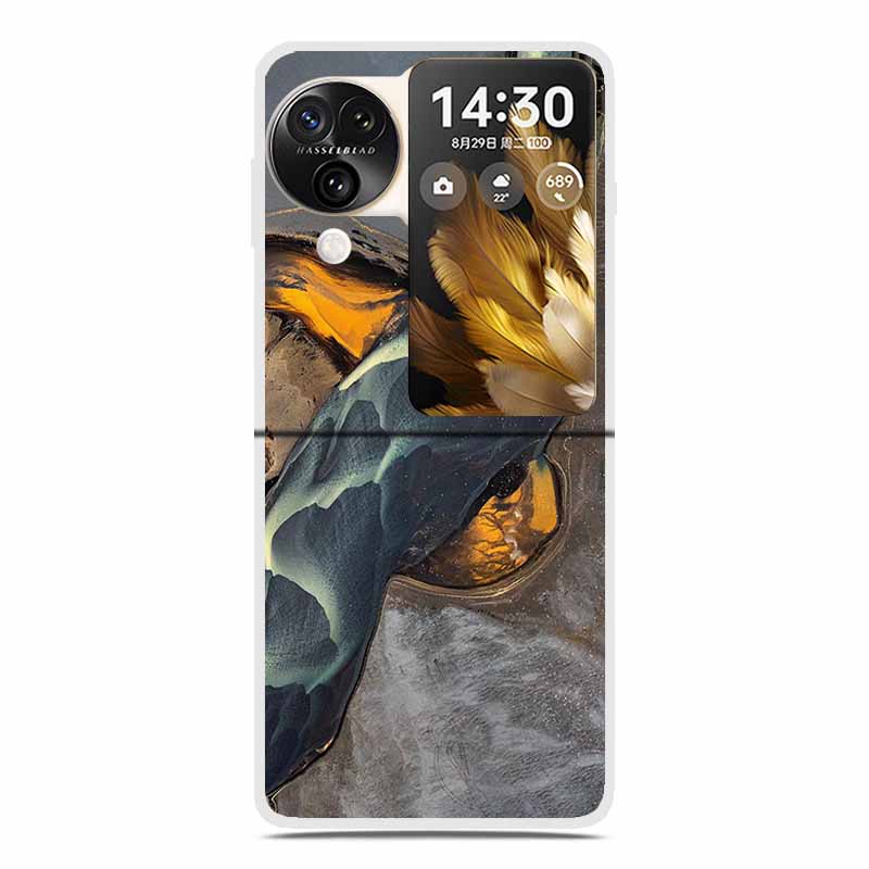 For Oppo Find N3 Flip 5G Cases Clear 6.8" Marble Hard TPU Back Cover For Oppo Find N 3 Flip Phone Cases Coque Fundas Bumper Etui