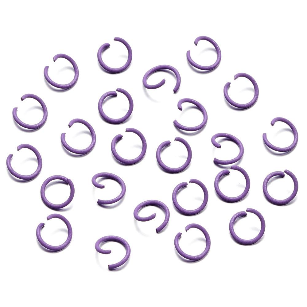 1.2 * 10Mm Open Ring, Colored Painted Iron Ring, Candy Color Connecting Ring, Handmade Diy Keychain Jewelry Ring.