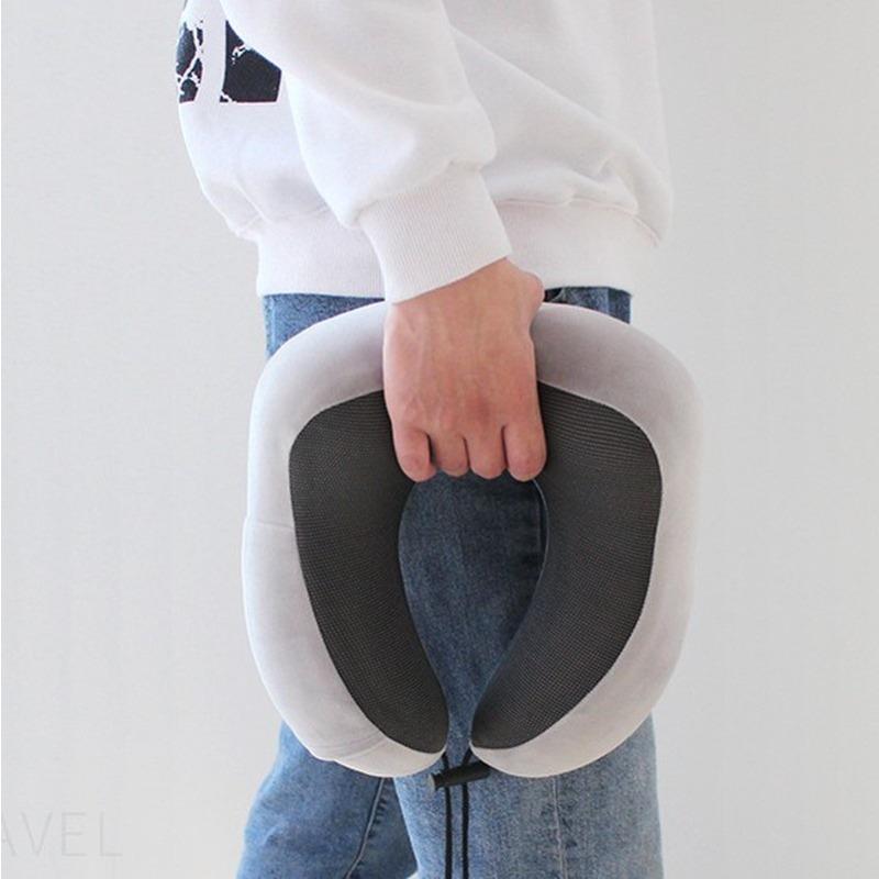 Travel Pillow Memory Foam U Shaped Neck Ergonomic Flight Pillow, Comfortable Head Cushion Support for Airplane, Train, Car.