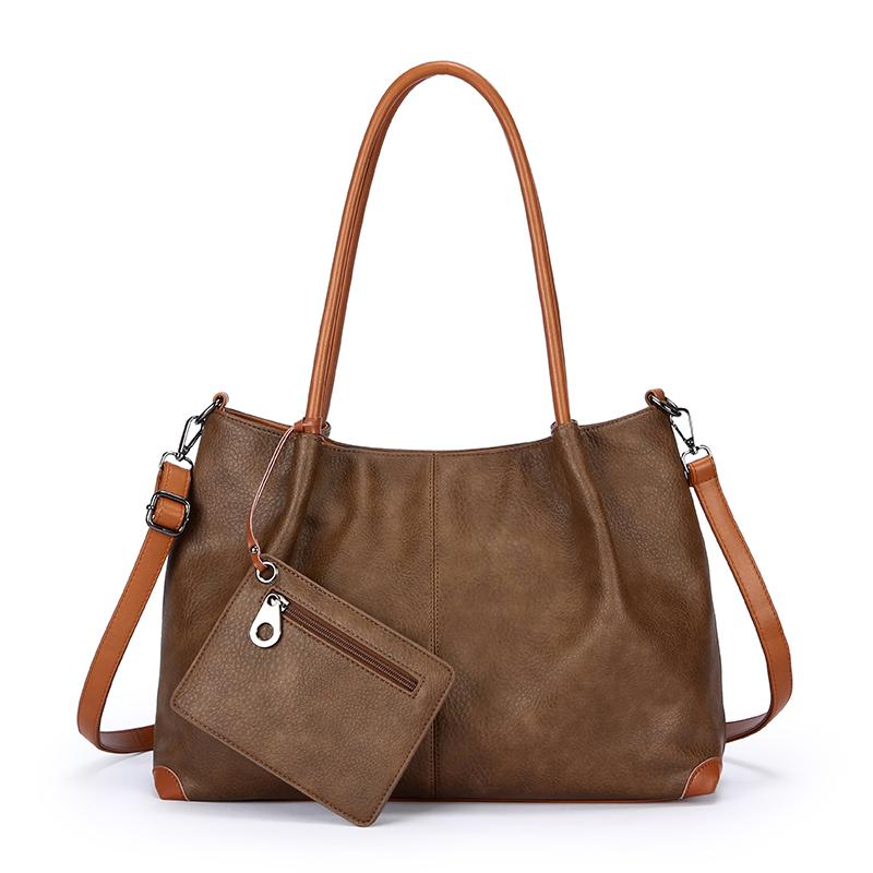 Women's Vintage Print Soft Pu Leather Crossbody Bag Luxury Large Capacity Handbag Ladies Casual Daily Commuter Tote Shoulder Bag