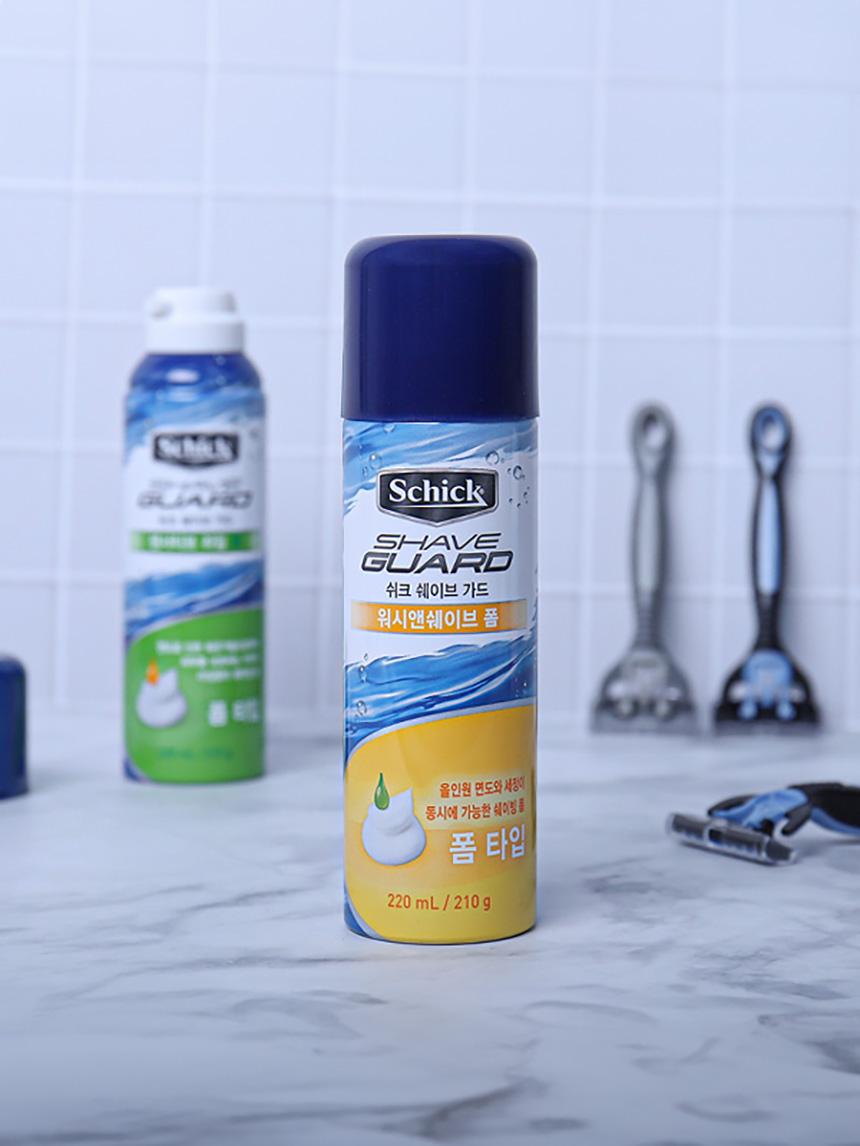 Schick Shave Guard Пена для умывания и бритья, 210 г Мужское средство для очищения и бритья 1ea