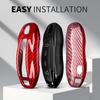 ADY4   Real Carbon Fiber Key Fob Cover with Keychain Fits Porsche Macan 4 EV Electric Model 2024 2025 Taycan 2022 Key Shell Accessories