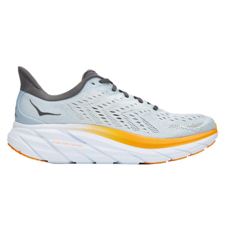 New HOKA ONE ONE Clifton 8 Blue Fog Orange 1119393-BFPA