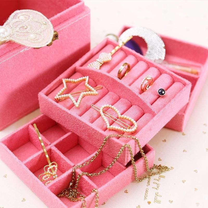 1PC Square Jewelry Storage Organizer Box Case For Ring Necklace Earring Pendant