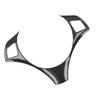 Steering Wheel Button Trim Cover Car Interior Decoration Fits for 3 Series E90 2006‑2012Carbon Fiber Style Gloss Black