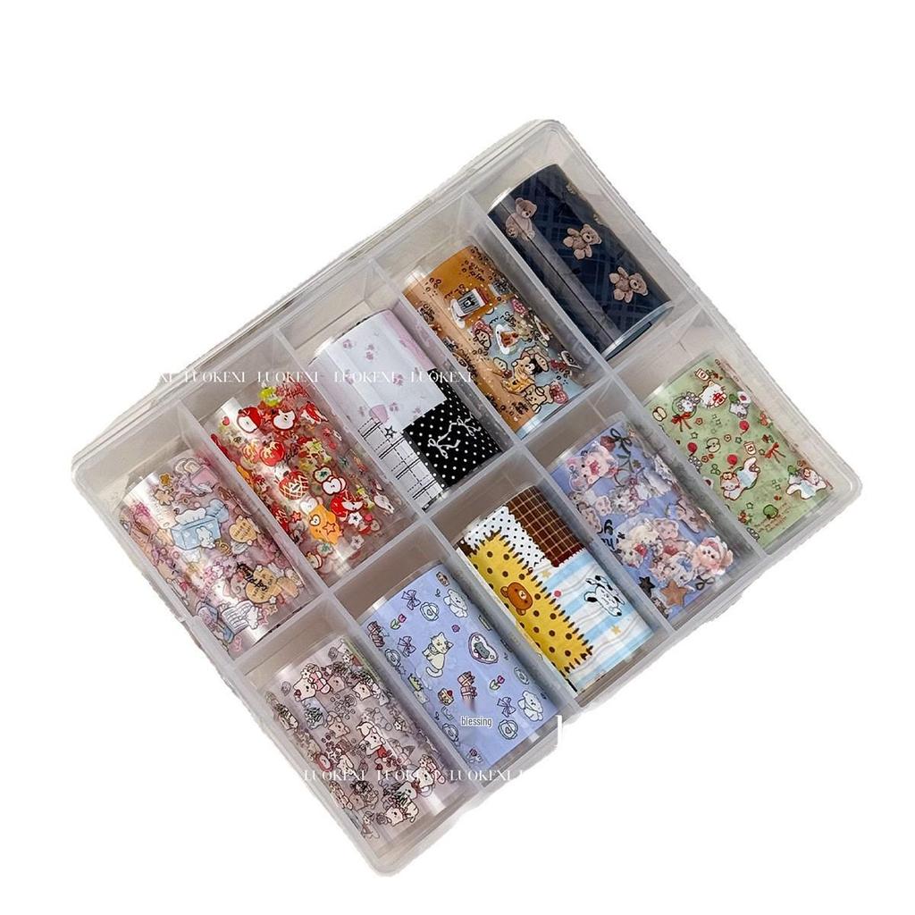 Starry Sky Cat Cartoon Nail Art Stickers Set