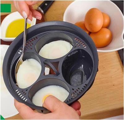 4-in-1-Eier-Dampfgarer für Thermomix-Eier TM5 TM6, geeignet als Eierkocher, Frühstücks- und Küchenwerkzeug, Eierkocher