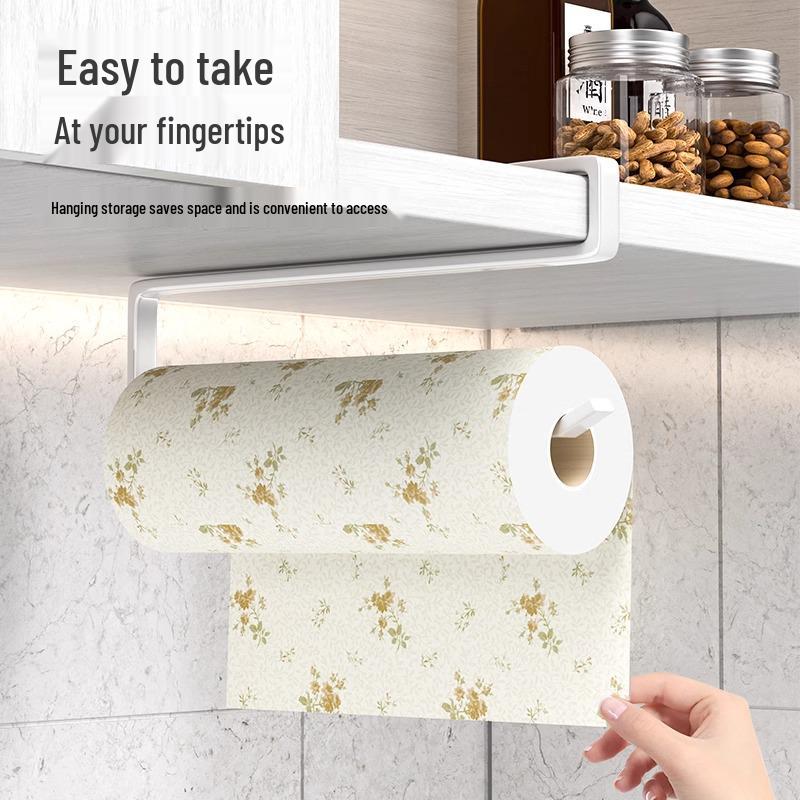New Arrival: Punch-Free Kitchen Towel & Cling Film Storage Rack