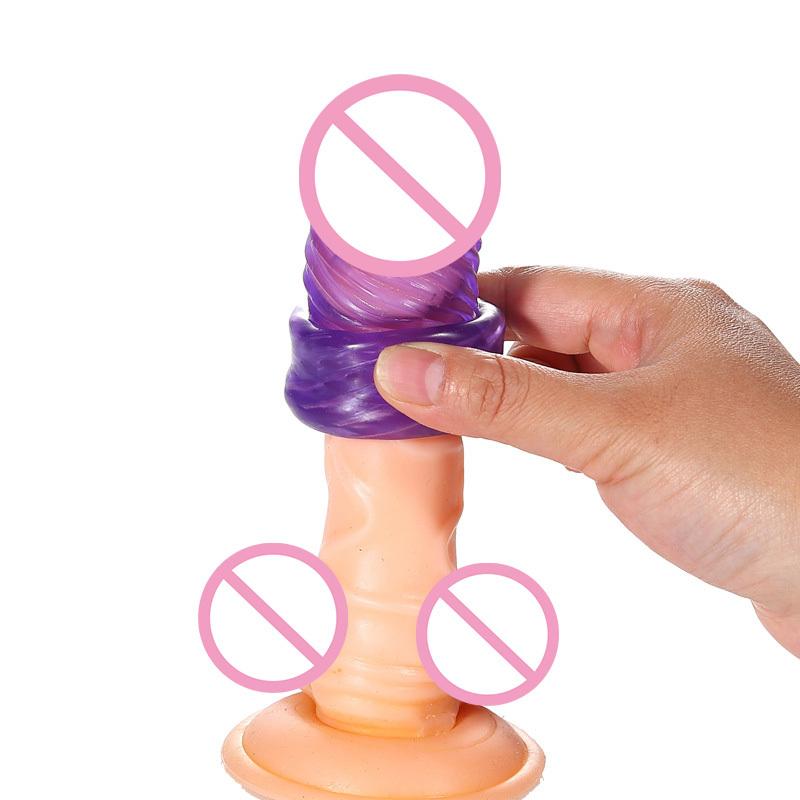 Reusable Cock Ring Condom For Men Silicone Penile Extension Sleeve Delay Ejaculation Stronger Erection Sex Toy Adult Toys