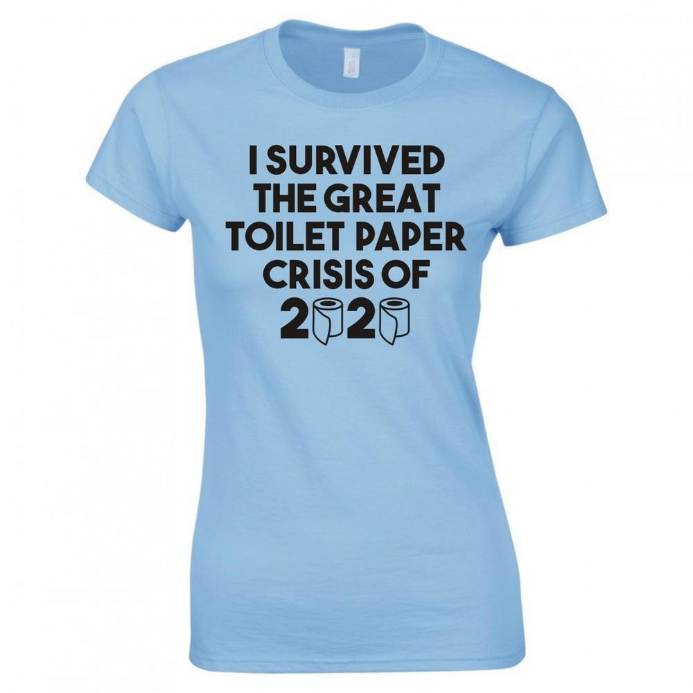 Funny I Survived The Great Toilet Paper Crisis Of 2020 Skinny Fit Tshirt S