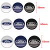 QYCI4 4Pcs ABS Car Wheel Center Caps Hub Rim Badge 56mm 60mm 65mm For Ford Focus Fiesta Kuga Mondeo Auto Styling Tuning Accessories