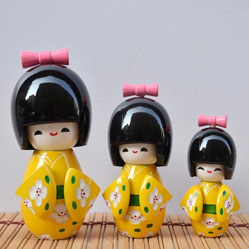 Japanese Kimono Doll Puppet Japanese Style Small Colorful Doll Model Small Ornament Little Colorful Kids Children's Toys Gifts