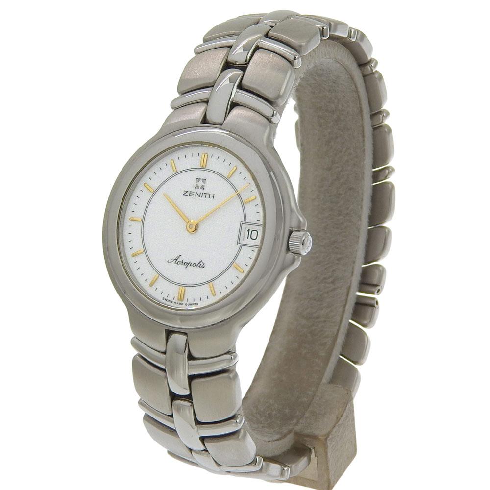 ZENITH Acropolis Watches 02.7000.333 WhiteDial Stainless Steel Quartz Analog display mens Used