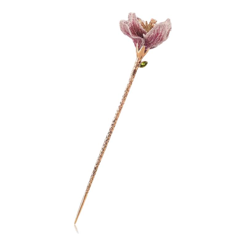 She s Embroidered Flower Hairpin 1 piece
