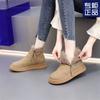 Waterproof, non-slip and warm short boots, snow boots for women, new piled and thickened cotton shoes in winter and winter