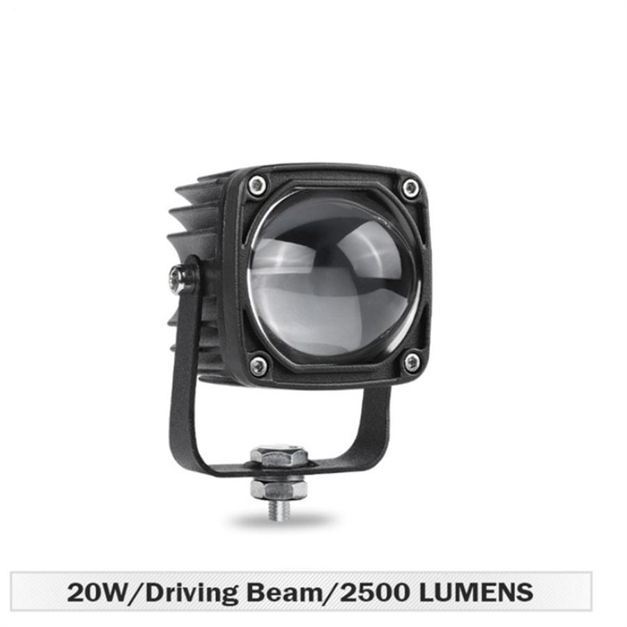 2Pcs 2" Square 20W LED Work Lights Spot Driving Fog Lamp For Car Truck Boat ATV
