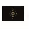 1pc Portable Printed with Golden Moon and Sun Patterns Zipper Bag, Multifunctional Cosmetic Bag Storage Bag.