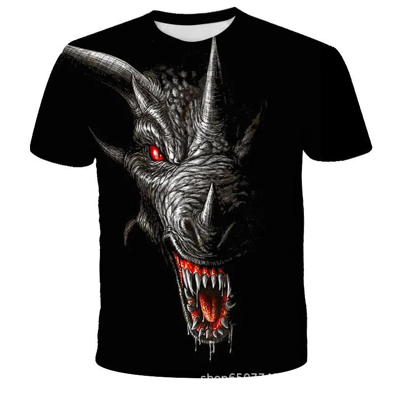 

Детская повседневная футболка с коротким рукавом, детская футболка, футболки с 3D-принтом «Динозавр» 170