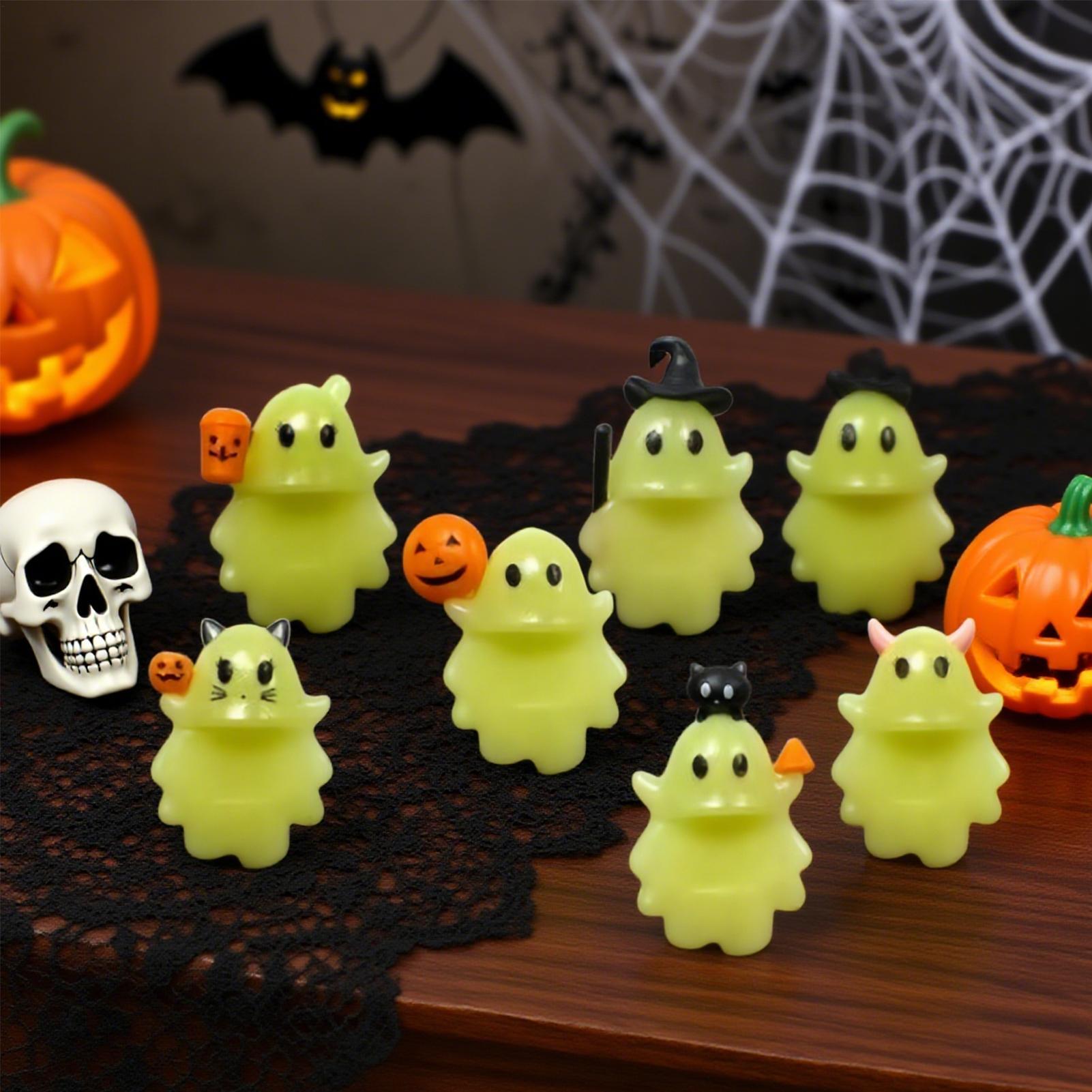 

For Halloween Ghost Ornaments Ghost Figurine Glow In Dark Ghost Mystery Phone Doll Toys Statue Novelty For With Light Feature China Mainland
