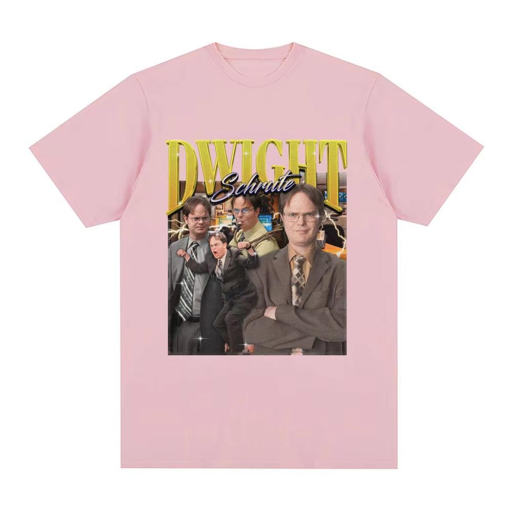 Dwight Schrute Michael Scott Homage The Office T-shirt Tv Series T Shirt Men Women Cotton Casual Short Sleeve Harajuku T-Shirts