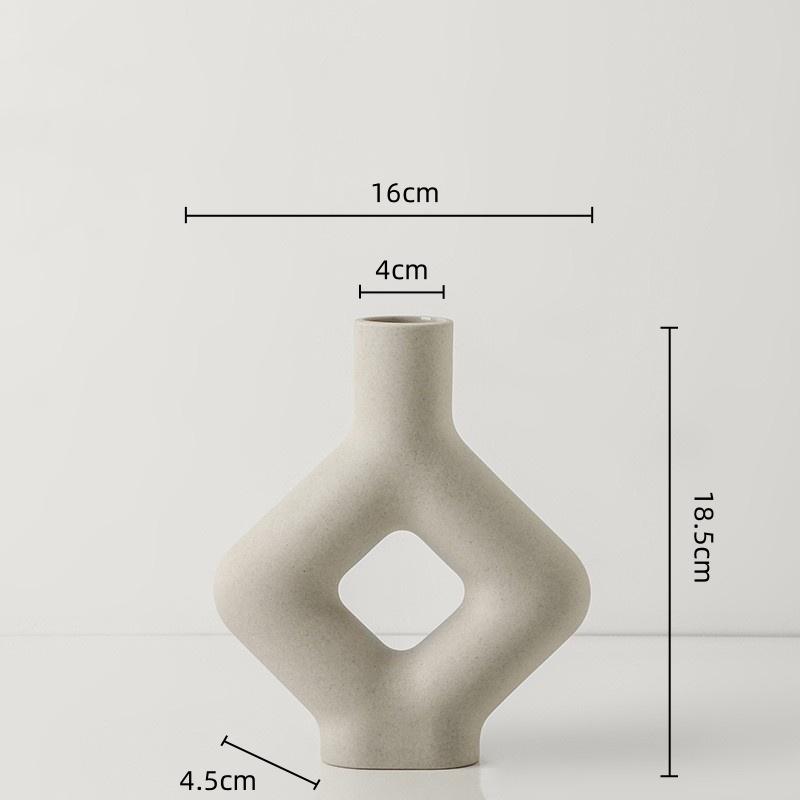 

Креативная Геометрическая Трубчатая Керамическая Ваза Полая Ваза для Цветов с Буквами Аксессуары для Цветочных Композиций Цветочный Горшок Домашний Декор