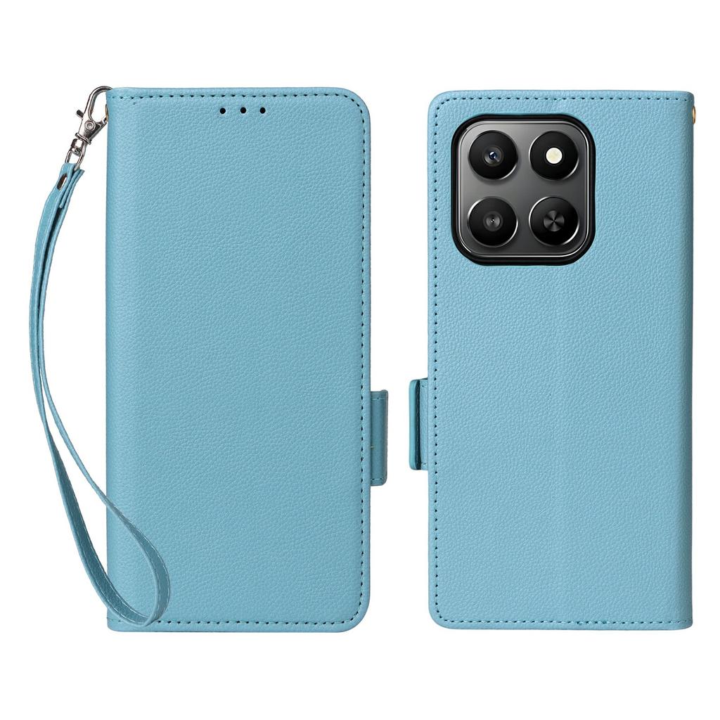 Pro Honor 400 Chytré pouzdro s poutkem na zápěstí Textura litchi PU kůže Peněženka Kryt na telefon