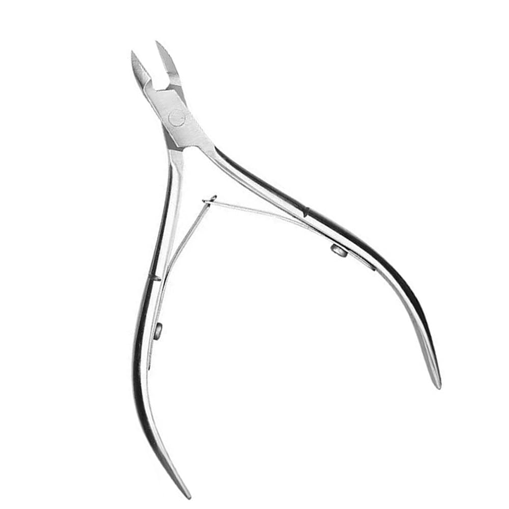 Stainless steel cuticle nipper for cuticle nail clippers for and nail trimming, hangnails, care.