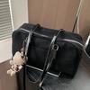 Casual Large Capaci Suede Bag Women Autumn and Winter Retro Brown Commuter Shoulder Bag Pillow Bag Purses and Handbags