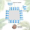 Flotador Inflable para Piscina Rayado 4 Tubos Hamaca de Agua con Malla Silla Lounge Flotante Plegable Esenciales para Fiesta en Piscina de Verano Playa Lago