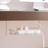 Home Office Under Desk Wire-Free Bottom Power Cord Plug Arrangement Holder Cable Tray Partition Hanging Basket Layered Rack
