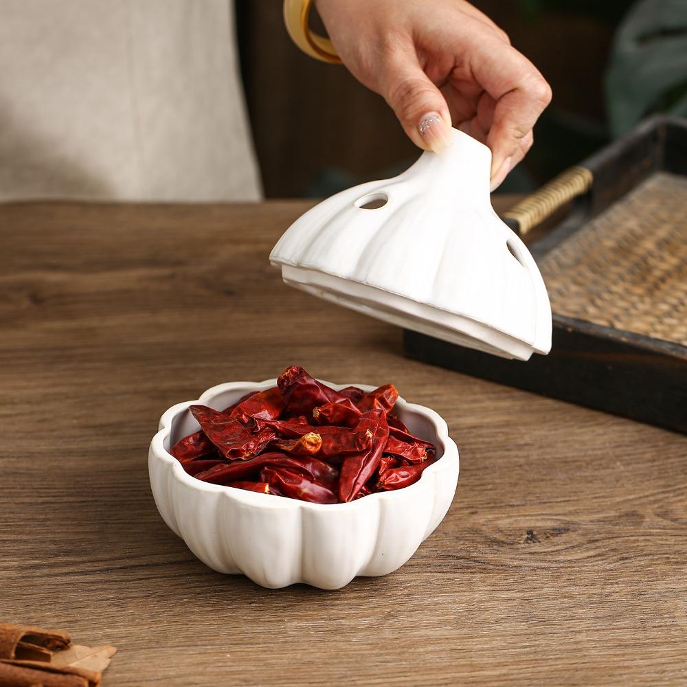 Ceramiczny słoik na imbir i czosnek w kształcie czosnku, pojemnik na suszone chili, blat kuchenny
