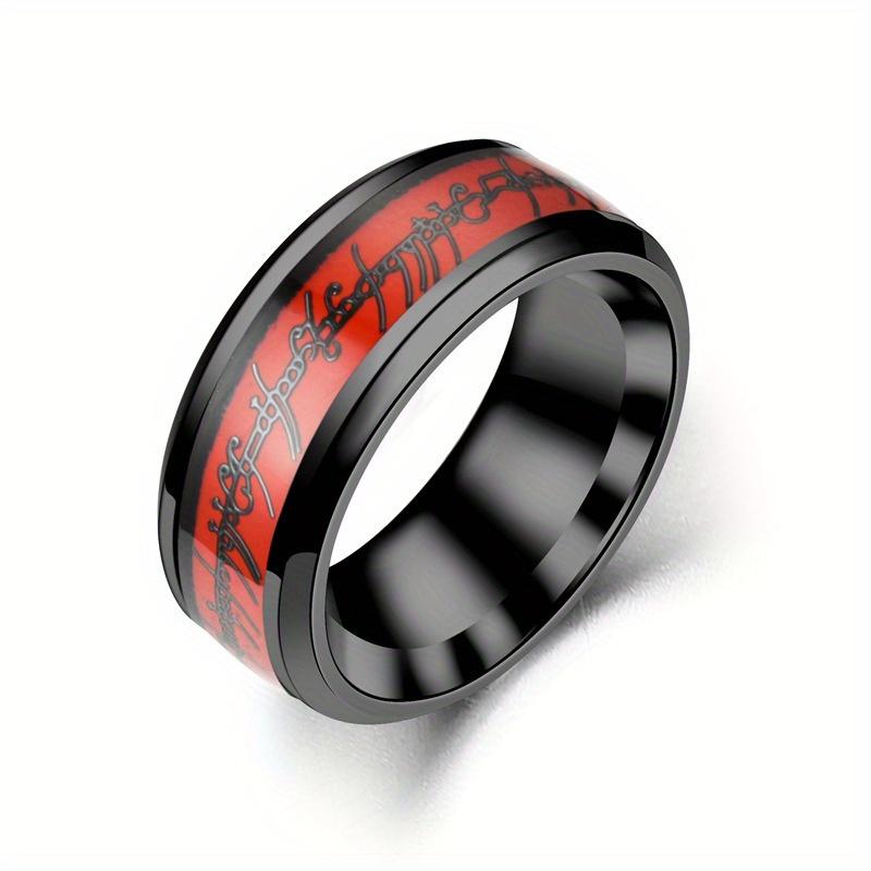 

1Pc Fashionable, Versatile and Simple Titanium Steel Ring, Suitable for Daily Wear | As A Gift 13