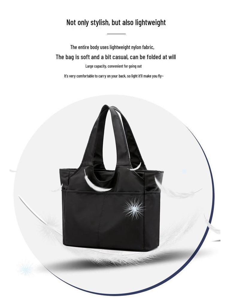 Geantă Tote de Călătorie Elegantă pentru Femei din Nailon Ușor - Geantă de Mână cu Capacitate Mare și Versatilă