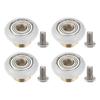 PATIKIL 20mm Drawer Rollers Set of 4 Nylon Positioning Pulleys for File Cabinet Slides Small Drawer Pulley Replacement Wheels, White