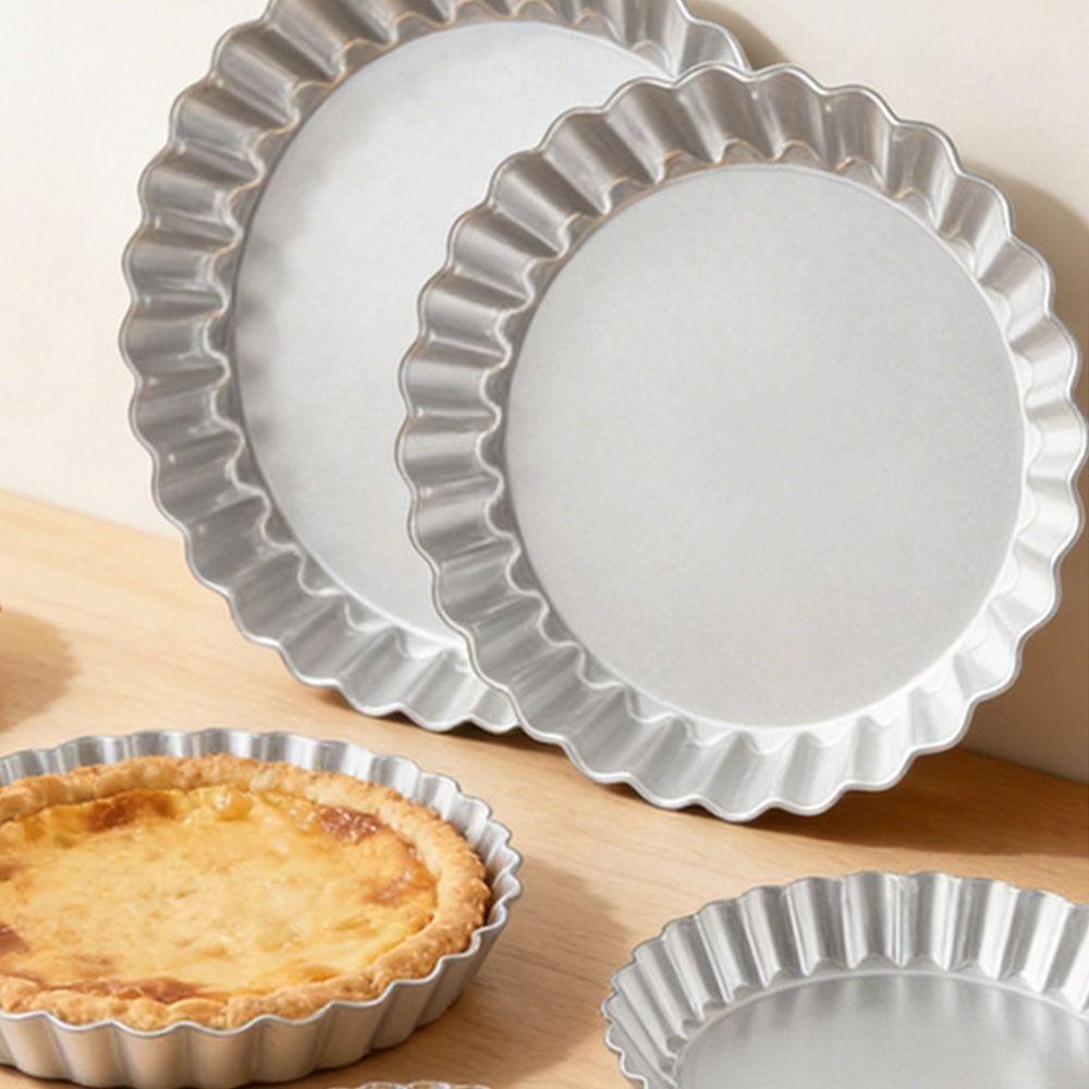 Flower Shape Egg Tart Molds Edge-patterned Pie Plate Mould Easy Clean Quiche Pans Pie Making