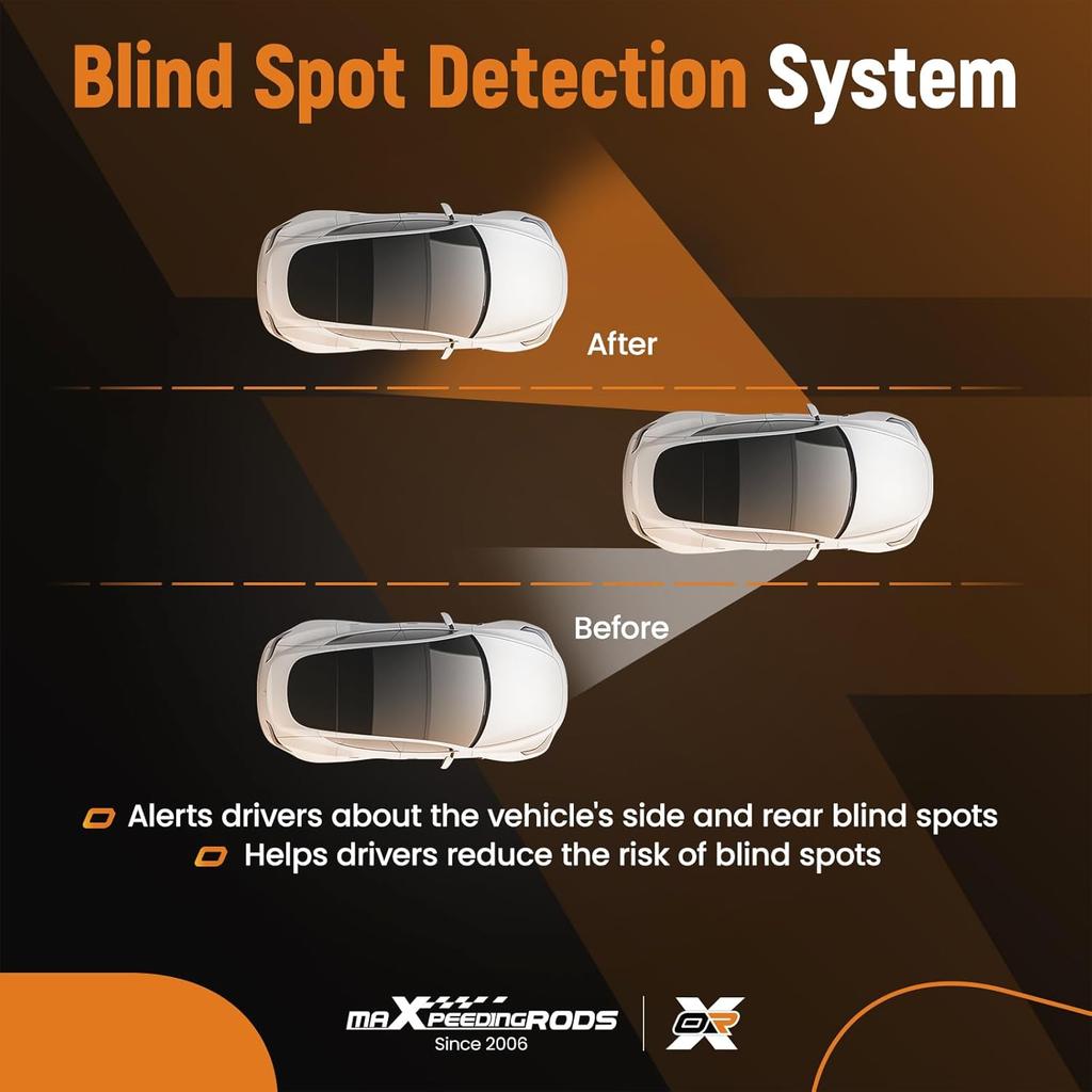 maXpeedingrods Passenger Side Power Heated Mirror Glass Replacement for Toyota RAV4 2013-2018, for Toyota Tacoma 2016-2021, with Blind Spot Detection