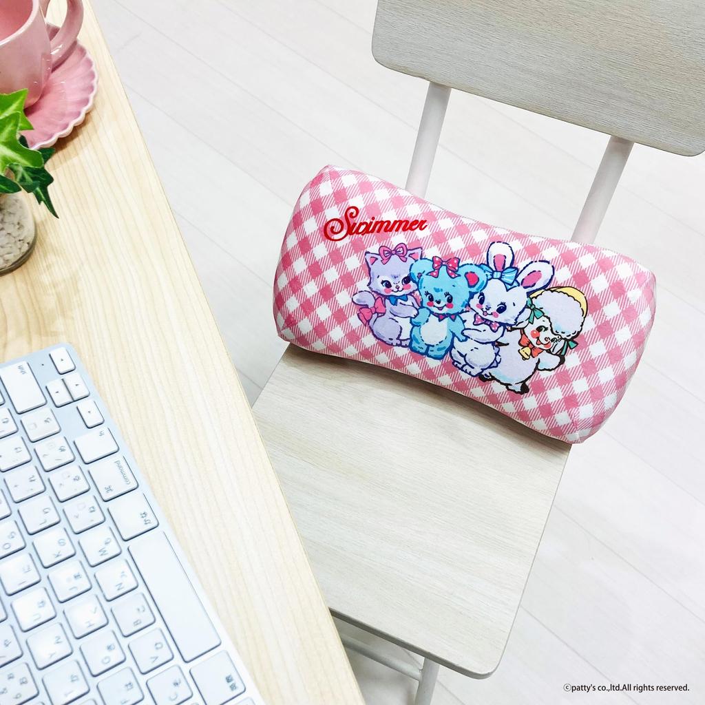 MORIPiLO Swimmer SWIMMER Memory Foam Pillow 16x33x8cm Waist Support Backrest Support Stuffed Toy Cushion Gingham Check Pink Morishita 4621559
