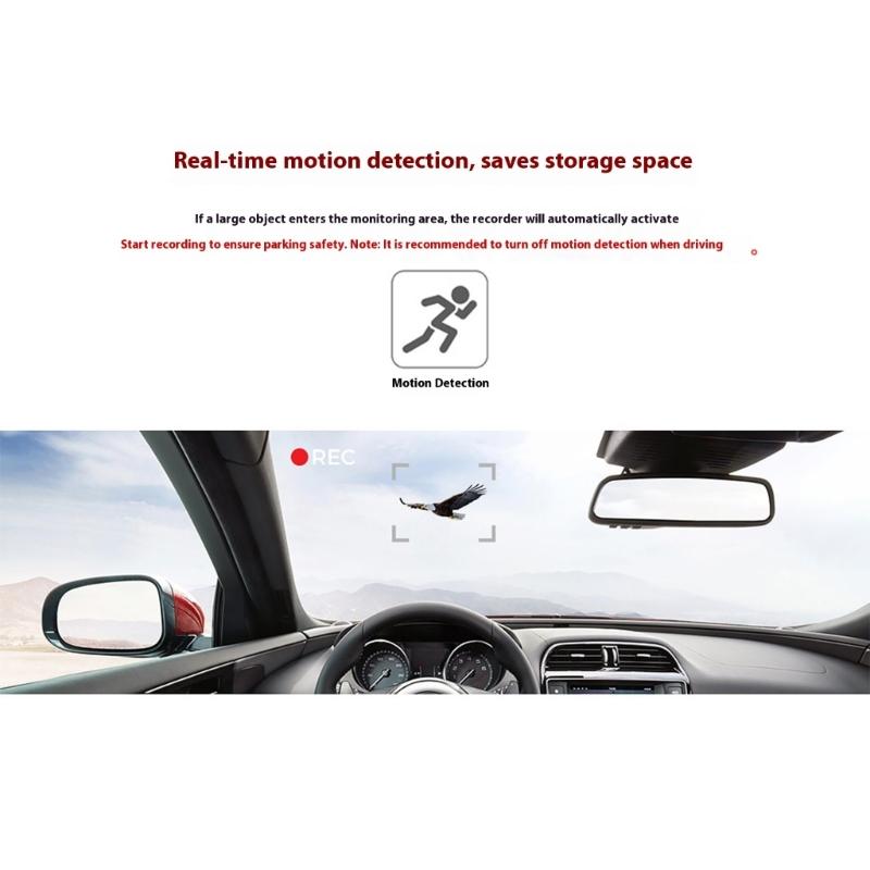 Front Windshield Car Camera No Wiring Required Night Mode 140° Wide View Loop Recording Built In G Sensor For Accident Protection