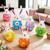 Inflatable Egg Decoration 6-Pieces PVC Bunny Decoration Toy Spring Holiday Ornaments For Home Farmhouse Apartment Garden