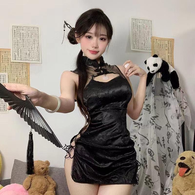 Confidential Slimming Cheongsam: Belly-Covering, Waist-Cinching, Hip-Hugging, Hollowed Slit, Retro Bodycon Dress