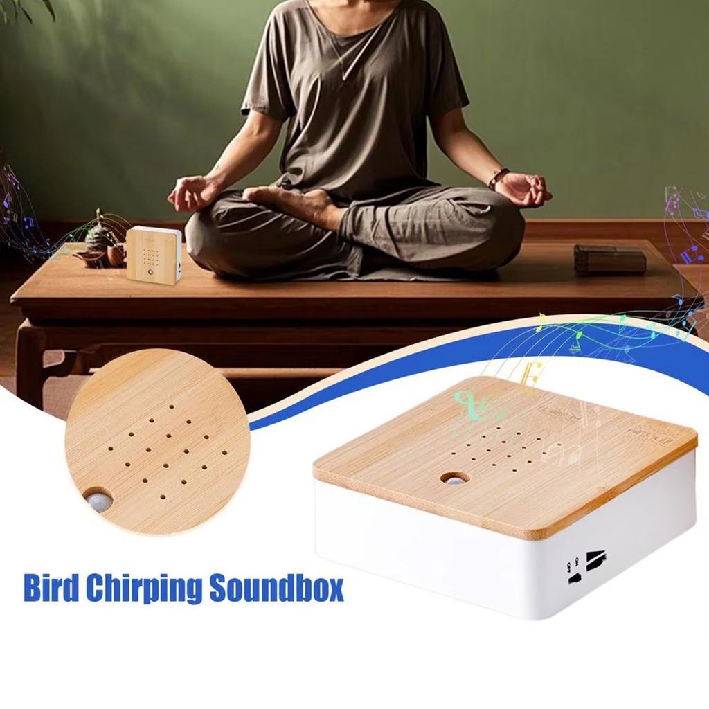 Bird Chirping Sound Box Compact Bird Sound Machine Realistic Audio Indoor Ambient Noise for Home Bedroom Balcony Living Room