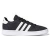Adidas Neo Grand Court Synthetic Leather Canvas Comfortable Versatile Breathable Low-Top Skate Shoes Kids Sneakers Gray Black EG1517