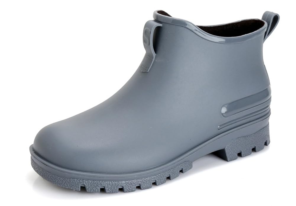 

KOSIKINI Waterproof Rubber Short Rain Stylish for Perfect for Rainy Farm and Rainy Perfect for Rainy Boots, Lightweight, Men, Days, Gardening, Work, серый
