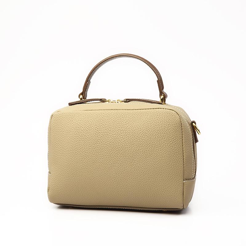 

2025 Women s Genuine Leather Crossbody Handbag: Top Layer Cowhide, High-End, Simple Design, Small Square Shape for Autumn/Winter