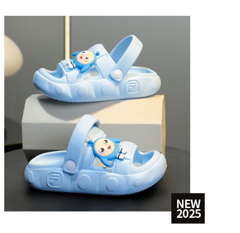 Children's Cartoon Summer Sandals: Non-slip, Squishy, Two-way Beach Shoes for Toddlers (Boys).