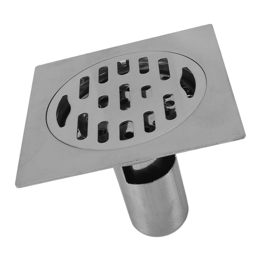 Square Shower Drain Kit 4.3in Stainless Steel Anti Clogging Odor Free Floor Drain for 50mm 75mm