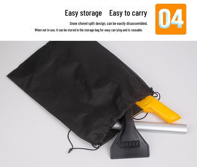 Retractable 2-in-1 Car Snow Shovel & Paint-Safe, Wear-Resistant EVA Brush