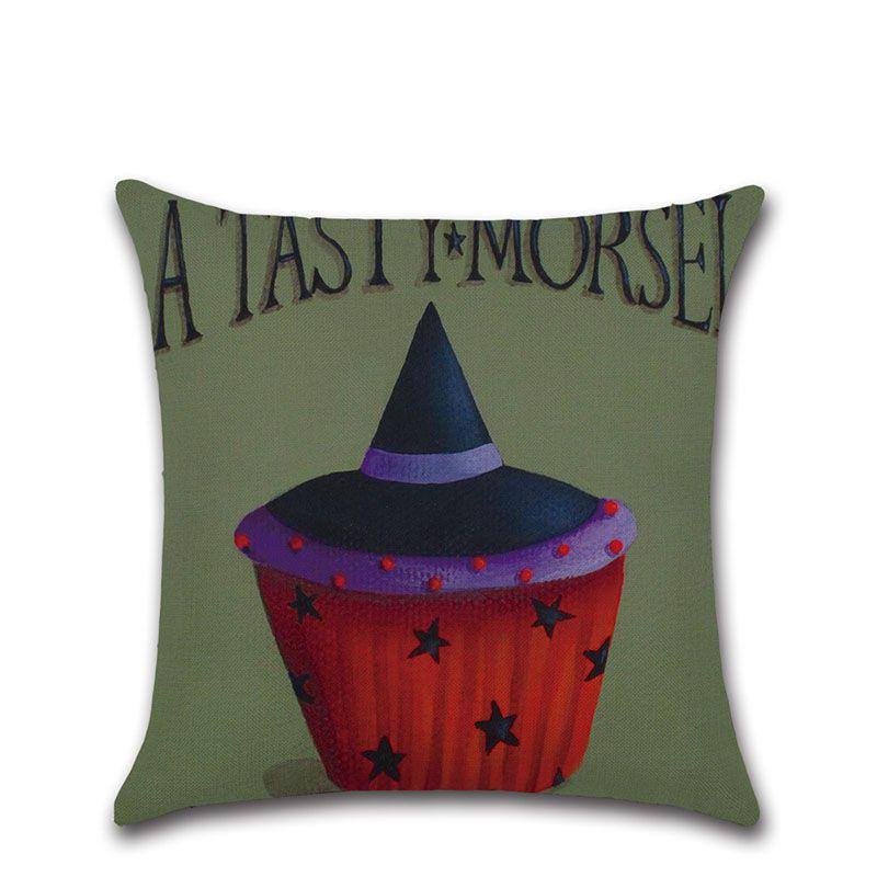 Kürbiskuchen Leinen Kissenbezug für Halloween Heimdekoration**