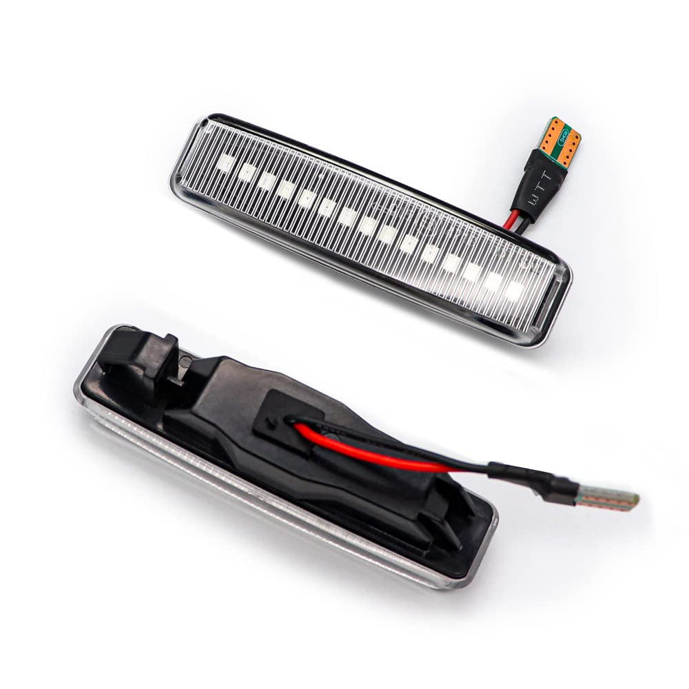 2Pcs Dynamic Fender Side Marker Lamp Sequential Running LED Turn