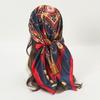 Satin Square Scarf Women Muslim Hijab Elegant 2026 Chains Print Neckerchief Shawl Wraps Headband Handle Hair Accessories Bandana